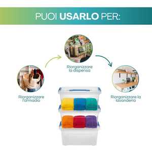 Organizzatore per Armadio Maxi Box 50x40x25cm Scatola Pieghevole con Coperchio e Maniglia - Product Image 5