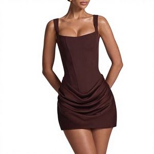 NSSF Nuevo Estilo Falda Corta Acrílica sin Mangas para Mujer, Ajustada a <span class=keywords><strong>la</strong></span> Cadera, Sexy, de Una Pieza, Estilo Urbano, con Cintura Ajustada - Product Image 2