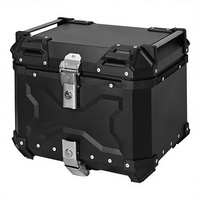 Sacoche de selle de moto grande capacité en alliage d'aluminium, boîte de rangement, design soucoupe volante modifiée
