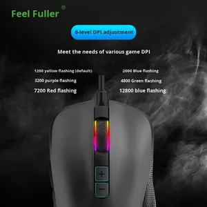Souris de jeu filaire G5-L Fuller pour droitiers <span class=keywords><strong>E</strong></span>-Sports avec rétro-éclairage pour PUBG & CF <span class=keywords><strong>LOL</strong></span> dédié<span class=keywords><strong>e</strong></span> aux cafés Internet PC - Product Image 3
