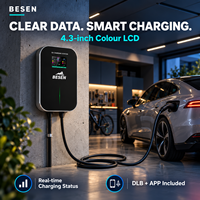 BESEN Chargeur mural EV à équilibrage de charge dynamique 11kW Station de charge EV montée au sol avec câble IEC62196 de 5 mètres