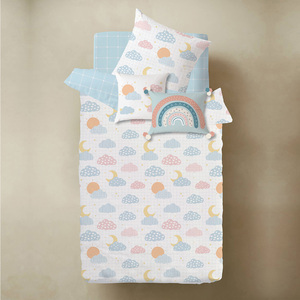 Bộ Đồ Giường Cũi Trẻ Em Thiết Kế, Bộ Đồ Giường Chất Lượng Cao 4 Món Màu Xanh Hải Quân In Hình Tàu Hơi Nước Cho Bé Trai - Product Image 4