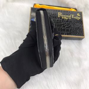 กระเป๋าใส่บัตรผู้ชายหนังจระเข้แท้ 100% กระเป๋าสตางค์ดีไซน์หรูหรา ปิดด้วยซิป หนา 30 มม. สำหรับบัตรเครดิต บัตรประชาชน ของขวัญ - Product Image 6