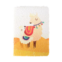 Bloc-notes étanche à paillettes Kawaii alpaga licorne écriture papeterie mignon papier Paillette couverture cahier enfants journal