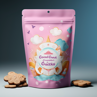 Sacs à bonbons imprimés sur mesure, fermetures à glissière refermables, sacs d'emballage alimentaire résistants à l'humidité, sachets en plastique à fond plat