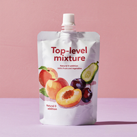 Fruitdrankzak met tuit, op maat bedrukt, staande verpakking voor vloeibare producten zoals puree en saus