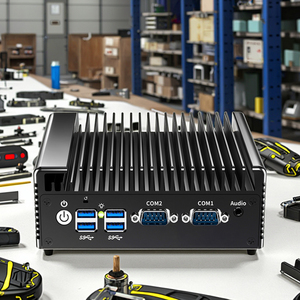 Fansız endüstriyel Mini PC I3 8130U 4 çekirdekli 2 LAN 6 USB RS232 HD VGA SATA DDR4 4GB RAM 128GB SSD yeni - Product Image 2