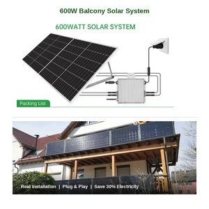 Sistema de Energía Solar Monocristalino DYJH-60OW-ON de 600W para Hogar y Balcón, Conexión a Red 230V 2x450W, Monitoreo WIFI DYJH-60OW-ON DYJH-60OW-ON - Product Image 2