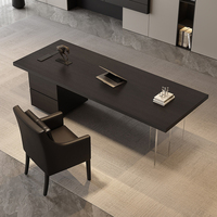 Bureau de direction en bois, table de bureau minimaliste, mobilier de bureau moderne en bois pour PDG, bureau d'ordinateur commercial