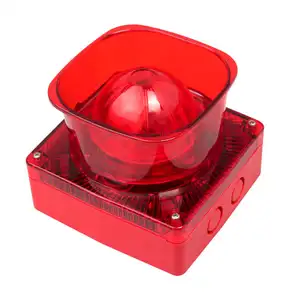 Factory Price DC AC 12V 24V 110V 220V fire detection system 85dB siren waterproof LED with light Alarm