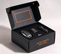Boîte d'emballage cadeau personnalisée en carton ondulé pour pièces automobiles, avec insert en mousse EVA floquée pour accessoires de clés de voiture