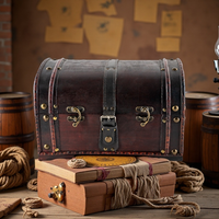 Boîte de rangement et organisateur de souvenirs en bois brun de luxe, de haute qualité, personnalisée, en forme carrée, vente en gros d'usine