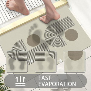 Tapis de toilette antidérapant de luxe <span class=keywords><strong>à</strong></span> motif géométrique, <span class=keywords><strong>super</strong></span> absorbant, en boue de diatomée, tapis de salle de bain en polyester, tapis de porte fabriqué <span class=keywords><strong>à</strong></span> la <span class=keywords><strong>machine</strong></span> - Product Image 2