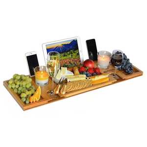 Premium Bamboo Bathtub <strong>Tray</strong> Caddy - Wood <strong>Bath</strong> <strong>Tray</strong> - Product Image 4