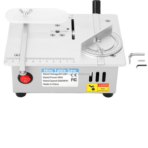 Sierra de Mesa Mini de Escritorio 110v/220v, Máquina de Corte Pequeña de 2 Pulgadas para Bricolaje, Puede Cortar Madera, Aleación de Aluminio, Kit de Sierra de Mesa Mini - Product Image 1