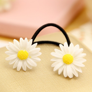 Neue 2021 Mode elastischen Haarring niedlichen Mini Gänseblümchen Blume Haars pange Pferdes chwanz Halter Frau Mädchen Haarschmuck - Product Image 5