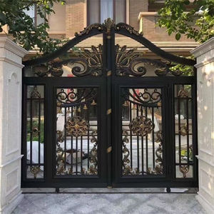 Porte en <span class=keywords><strong>fer</strong></span> forgé de Style européen portes en acier galvanisé porte motorisée porte de vitesse - Product Image 1