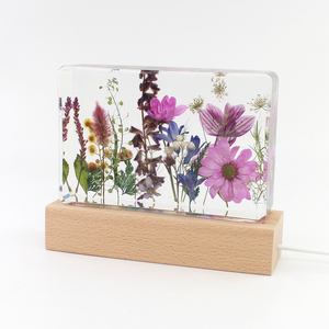 Bất Hoa <span class=keywords><strong>Epoxy</strong></span> Trang Trí Nội Thất Ánh Sáng Tinh Thể Nhựa Thủ Công Mỹ Nghệ LED Đèn Pha Lê Hoa Nhúng Nhựa Cho Giáng Sinh Quà Tặng - Product Image 2