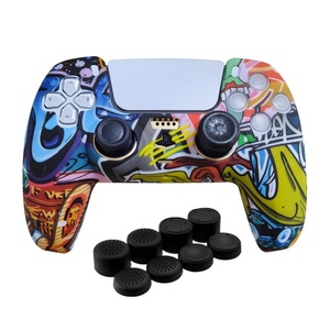 Funda protectora antideslizante de silicona suave con estampado de transferencia de agua, controlador de Gamepad, funda de piel, funda de Joystick para <span class=keywords><strong>PS5</strong></span> - Product Image 5