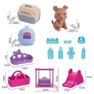 Jinying 6PCS Cat Ear Surprise Egg <b>Pet</b> Dog Set Cat Dog Role Play <b>Toy</b> Safe Cute Design for Home Play Party Favors Birthday Gift - Product Image 1
