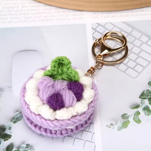 En gros, porte-clés lumineux en peluche au crochet, fini, doux, en forme de gâteau Dim Sum de dessin animé, pendentif dessert, breloque pour accessoires de <span class=keywords><strong>voiture</strong></span> et de sac - Product Image 6