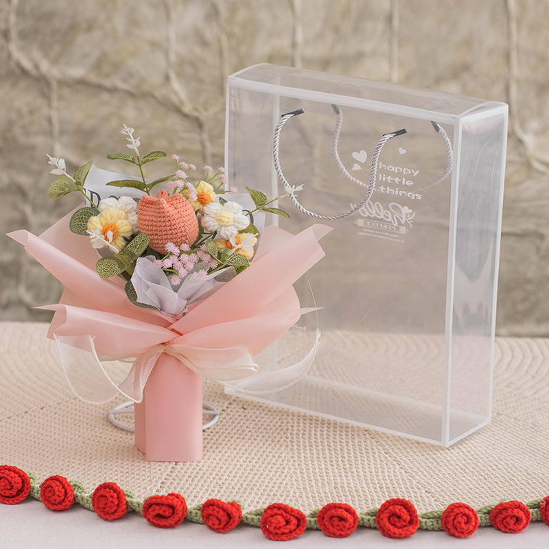 Tulipe grosse tête patate douce rose - boîte pour animaux de compagnie moyenne