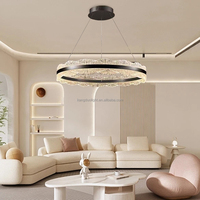Lustre en fer de style minimaliste français et nordique, finition or/noir, garantie de 3 ans, luminaire de plafond DIY pour salon