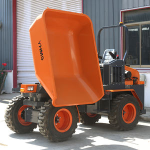 Fir Mini Dumper truk pemuat 4X4 roda 260 ember putar taksi mengisi sendiri mesin Kubota Eaton pompa hidrolik daya tinggi - Product Image 4
