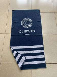 Asciugamano da Bagno di Lusso Personalizzato 100% Cotone Velour con <span class=keywords><strong>Grande</strong></span> LOGO Personalizzato Tessuto Jacquard Asciugamano da Spiaggia - Product Image 6