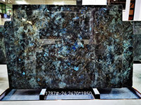 Newstar Usine Labradarite Bleu Marbre Grande Dalle Pierre Naturelle Marbre pour Villa Carrelage