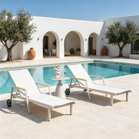 Chaise longue de piscine en aluminium pour hôtel, moderne et réglable, pour extérieur, plage et patio