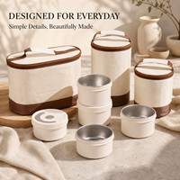 Conteneur alimentaire en titane, forme cylindrique moderne et minimaliste, capacité 800 ml/1400 ml, écologique, préparation de repas, déjeuner, stockage extérieur