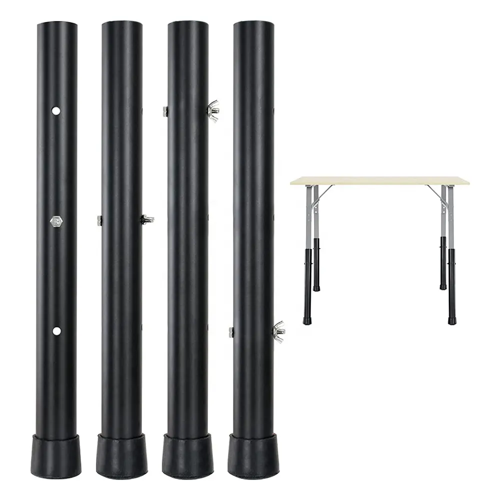 Table Legs Height Extensions Heavy Duty Steel Desk Adjustable Legs Extenders for Straight Table Legs