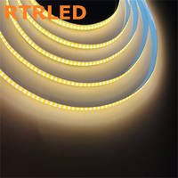 Lampu LED Strip COB USB 5V 8mm Putih Hangat dengan Saklar Satu Tombol / Sentuh / Tiga Tombol untuk Lampu Model DIY