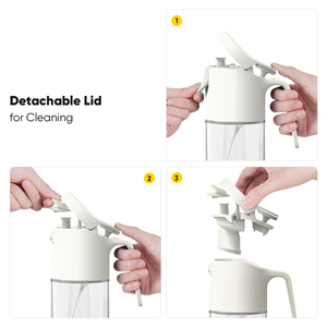Pulvérisateur et distributeur d'huile 2-en-1 pour la <span class=keywords><strong>cuisine</strong></span>, 550 ml, en verre, pour huile d'olive, vaporisateur anti-goutte, compatible lave-vaisselle - Product Image 2