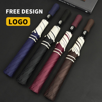 Parapluie de golf pliant automatique à logo personnalisé avec protection UV, anti-vent, 12 baleines - Vente en gros