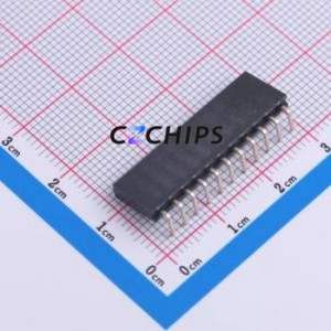 HC-PM254-8.5H-1x11PW Pin Socket Bent Lead Through Hole,P=2.54mm Connector 1x11P 2.54mm Square Hole Right Angle Insert - Product Image 2