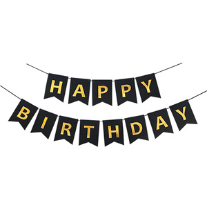 <span class=keywords><strong>Guirlande</strong></span> de bannière en papier Joyeux <span class=keywords><strong>Anniversaire</strong></span> en forme de queue de poisson dorée pour décorations de fête - Product Image 5