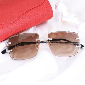 UV400 Rectangle Sun Glasses Luxury Frame Women <b>Men</b> 925 Silver <b>Sunglasses</b> Moissanite Diamond <b>Sunglass</b> Fashion Glasses - Product Image 4