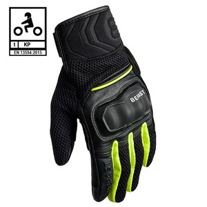 Befast COMMANDER AIR Gants de moto d'été noir jaune certifiés CE XXL - Product Image 1