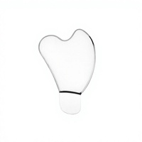 Outil de massage facial en acier inoxydable Gua Sha, nettoyeur de pores en profondeur, grattoir de massage facial en forme de cœur