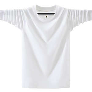 T-shirt 220g in maglia a manica lunga in puro cotone Anti-pilling Unisex Casual Casual primavera autunno tinta unita genitore-bambino - Product Image 5