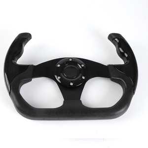 Volant de simulateur de course universel 320 mm style F1 avec poignée en PU et 6 trous en aluminium pour voiture et simulateur de course - Product Image 1