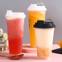 Cundao 90mm Bev Tek Plastique 2 en 1 Paille ou Sippy PP Couvercle de tasse avec deux bouchons pour boissons chaudes et froides