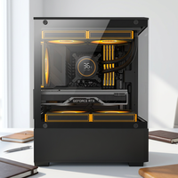 Boîtier PC de bureau A-196-MATX en gros avec ports USB, audio et micro, double stockage HDD/SSD, compatible Micro-ATX/ITX