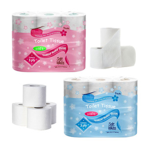 Tùy chỉnh thiết kế thân thiện với môi giá rẻ giấy vệ sinh từ Trung Quốc 1/2/3 ply hòa tan nước phòng tắm mô nhà vệ sinh cuộn - Product Image 3