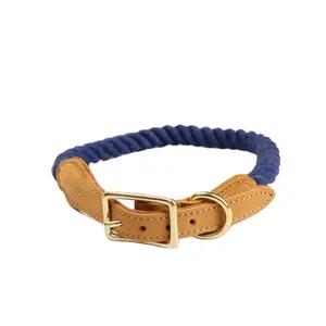 Collier en coton personnalisé, robuste, confortable, pour chien, disponible dans plusieurs couleurs, vente en gros, laisse pour animaux de compagnie - Product Image 5