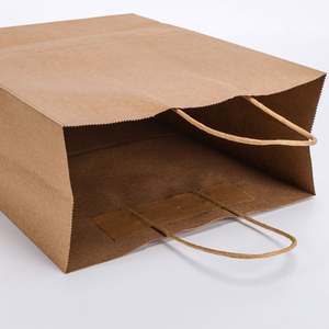Luxury Custom Shopping Packaging <b>Wrapping</b> <b>Paper</b> Bag Supermarket Custom Logo Brown <b>Paper</b> Bag - Product Image 2