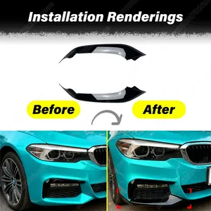 Kit d'accessoires de décoration pour les sourcils des feux antibrouillard avant pour les modèles 5 Series G30 G31 M Sport 525i 530i 2017 2018 2019 2020 - Product Image 2