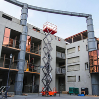 JCPROTECH Rekabetçi Fiyatlı Mobil Makaslı Platform 500kg Çekişli Adam Kaldırma Platformu İnşaat İçin Açık Hava Çalışma Platformu